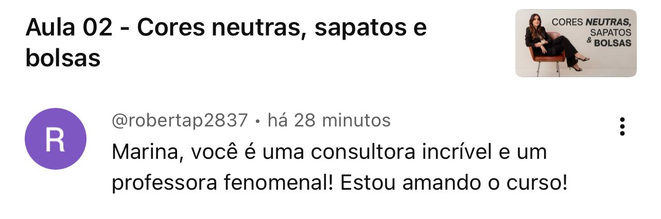 Depoimento de aluna 1